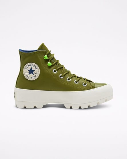 Women's Converse Chuck Taylor All Star Lugged Winter High Top Shoes Dark Olive / Navy | AU 09E68X